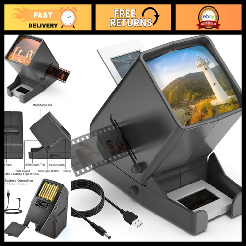 35mm slide viewer with - with, 3x